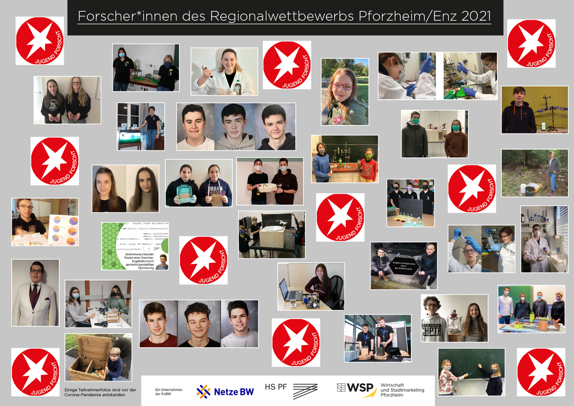 Forscher*innen des Regionalwettbewerbs Pforzheim/Enz 2021