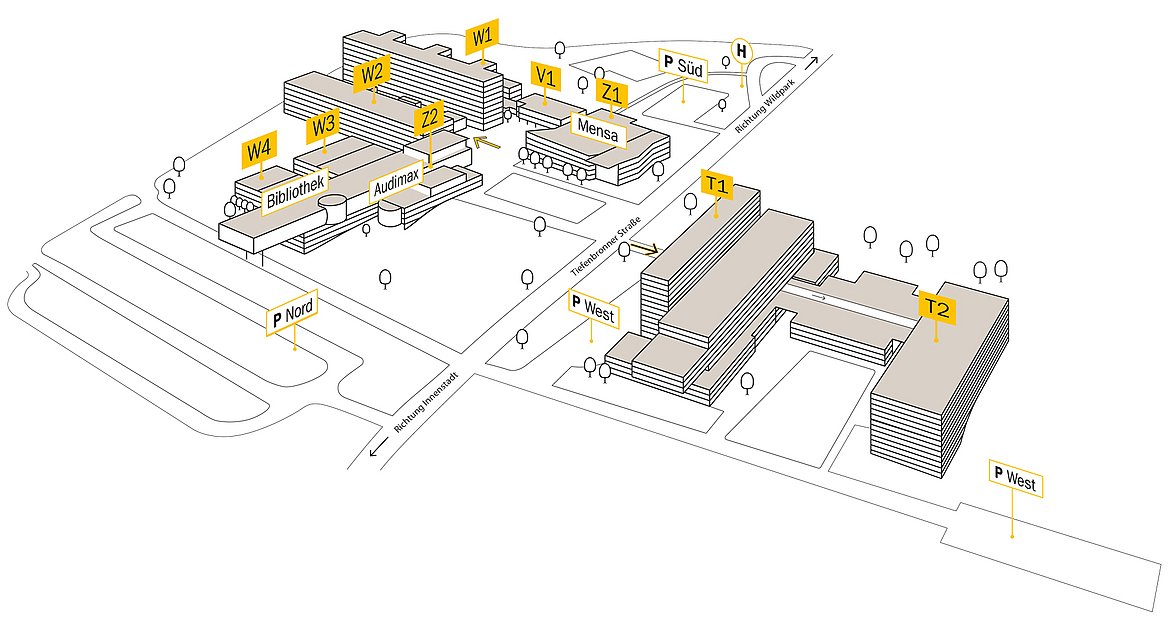 Campusplan Hochschule Pforzheim